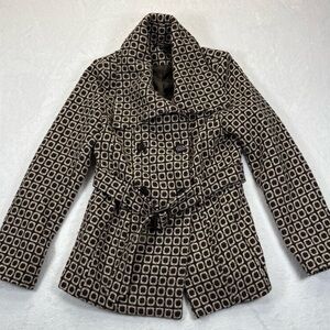 Robert Louis Black and Cream Trench Coat